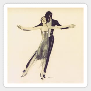 Vintage dancers Sticker